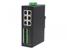 管理型百兆 2光6电sc2工业级交换机
