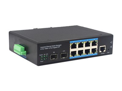 网管工业级交换机 2千光8百电sfp