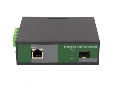 钢合金工业级千兆1光1电sfp工业级交换机
