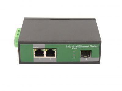 钢合金工业级千兆1光2电sfp工业级交换机